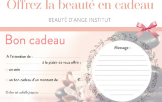 Bon cadeau institut de beaute nice