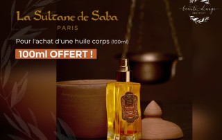 100 ml offert huile corps la sultane de saba